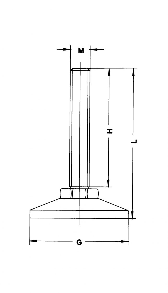 Regulacijska noga Ø30; M8x30 mm