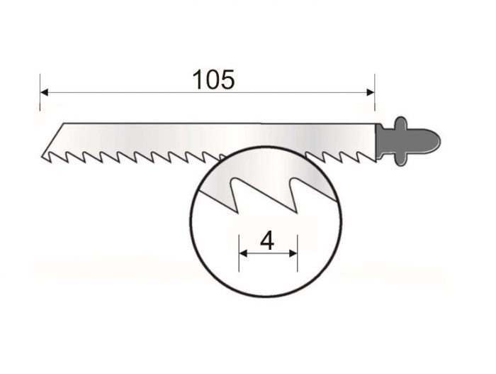 Rezilo za vbodno žago – 105 mm